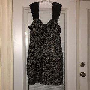 Black and Tan lace dress